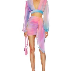 Multicolored Ombre 2 piece set Revolve x Michael Costello